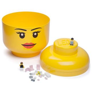 Lego Storage Girl Head Brick Tidy Container Storage Bin New