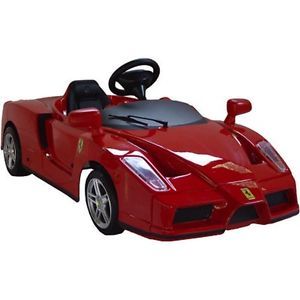 Kids Battery Power Ride on Toy Red Ferrari Sports Car 12V Wheels Race NASCAR