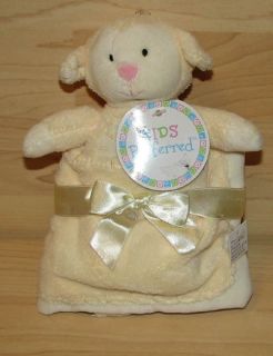 Kids Preferred Cream Plush Lamb Security Blanket Lovey Set New 55900