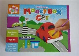 Boys Girls Kids Childrens Toy Paint Your Own Car Money Box Bank New Craft Boxed
