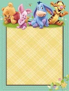 Pooh Printable Baby Shower Announcement or Invitations Party Supplies