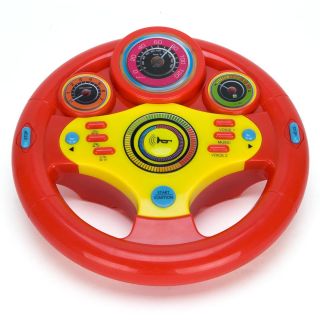 Kids Electronic Backseat Driver Steering Wheel Toy Game