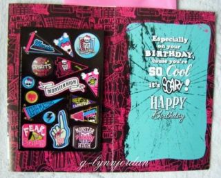 Monster High Ghouls Birthday Greeting Card Stickers American Greetings