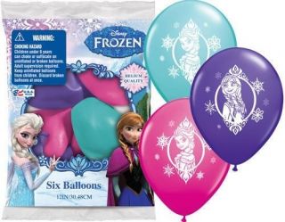 Disney Frozen 6X Latex Balloon Birthday Party Favor Supplies