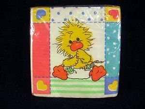 Suzy's Zoo Baby Shower Birthday Party Supplies Witzy Yellow Duck Drink Napkins