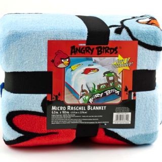 Angry Birds 62" x 90" Micro Fleece Plush Throw Blanket Kids Bedding Boys