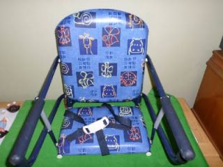 Graco Tot Loc Chair Portable Fold Easy Storage Blue RARE