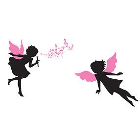 Chalkboard Fairies Theme Wall Decal Stickers Bedroom Kids Child Girl Fairy