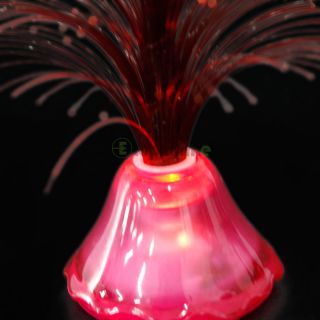 Colorful Christmas Tree Shaped Fiber Optic Light Red Base