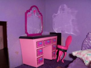 Modern Barbie Pink Desk Chair Set Lot Ken Diorama 1 6