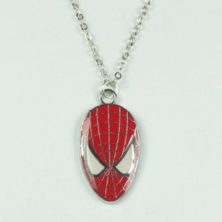 Spider Man Metal Charm Pendant Necklace for Boy Kids Birthday Party Favor Gift