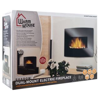 Warm House Curved Glass Electric Fireplace Heater