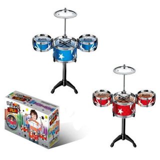 New Fashion Jazz Drummer Drums Percussion Music Kit Set Kids Children Toys Gift