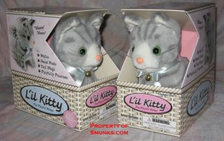 Grey Lil Kitty Little Gray Cute Cat Toy Walks Fun New
