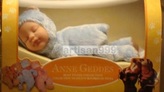 Anne Geddes Doll Baby Bear Sky Blue Color Kids Gift New in Design Box Ann Geddes