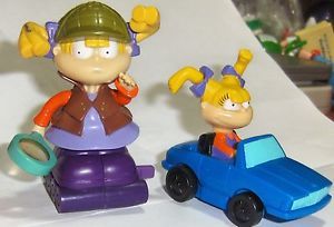 Burger King BK Kids Toy Rugrats Anjelica Angelica Lot 2 PVC Figure Cake Toppers