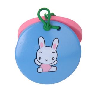 Wooden Castanet Rabbit Percussion Musical Instrument Kids Educational Toy