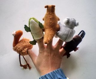 New Baby Kids Educational Toys Finger Puppet Plush Toys 5pcs Australian Animal