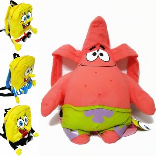 Boys Girls Age 2 7 Years Spongebob Squarepants Plush Backpack Bookbag School Bag