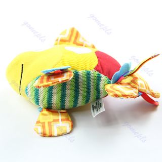 Funny Stuffed Plush Clown Fish Developmental Soft Loop Attach Crinkle Baby Toys