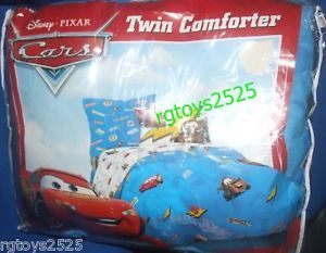 Disney Pixar Cars McQueen Mater Twin Comforter New