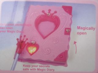 Kids Girls Princess Battery Operated Magic Diary with Ring Wand Notebook