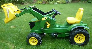 John Deere 6120R Kids Tractor with Loader Digger Pneumatic Tyres and Tanker