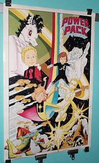 1988 Power Pack Marvel Comic Book Superhero Kids Poster 1 Mutant Squad 1980'S