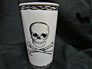 Signature Housewares Skull Crossbones Tall No Handle Tumbler Cup Mug