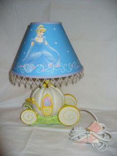 Cinderella Disney Princess Electric Lamp w Shade Pumpkin Coach Girl's Room