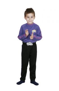 Jeff Lachy Purple Wiggle New Wiggles Boys Kids Childrens Costume Size 2 4