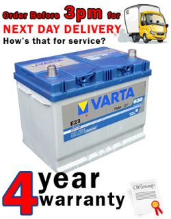 Varta E23 068 Nissan Toyota 4x4 Car Battery
