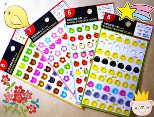 Super Cute Taiwan Binder Ring Reinforcement Label Stickers 54 Each Binder Hole