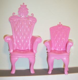 Barbie Ken Doll Lot of 2 Chair Throne Swan Lake Castle House King Queen