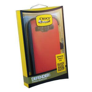 Samsung Galaxy S3 Otterbox Defender Case Belt Clip Holster Red Black Cover New