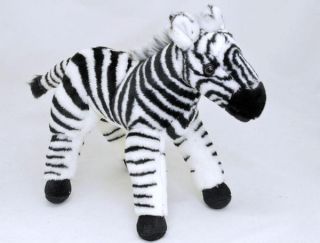 Zebra Soft Toy Plush Toy Stuffed Animal Lifelike Standing 12" 30cm New