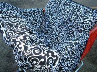 Infantino Baby Paisley Shopping Cart Cover High Chair Protection Black White