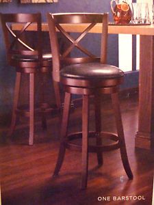 New Home 24" Wood Swivel Bar Stool Merlot Stools Chairs Multiple Qty Avail