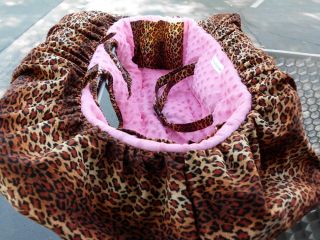 Leopard Pink Minky Seat Shopping Cart Cover High Chair Cover Other Minky Colors