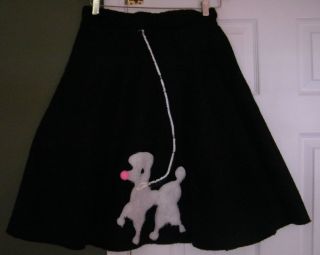 Halloween Costume Girls Size 10 12 Black Poodle Skirt