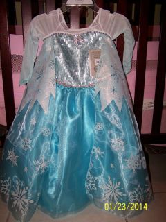  Frozen Princess Elsa Costume Dress Size 4 Gown Sold Out