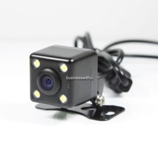 4 LED Weatherproof License Car Rear View Back Up Reverse Camera Color Video Cam