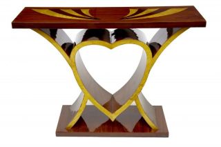 Art Deco Inlay Heart Console Table Vintage Interiors Furniture