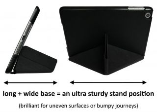 Next Generation Slim Smart Cover Case for Apple iPad Mini Black Leather