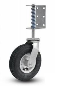 One Heavy Duty Albion Brand 8" Pneumatic Wheel Spring Loaded Gate Caster