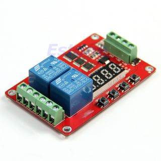 New 2 Channels Relay Self Lock Cycle Timer Module PLC Home Automation Delay 12V
