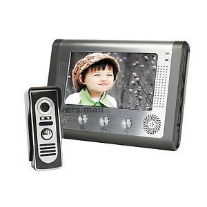 7inch TFT LCD Monitor Wired Color Video Door Phone Doorbell Home Intercom System