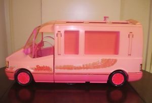 Vintage Barbie Doll Mattel 1988 Italy Pink Magical Motor Home Jeep Car