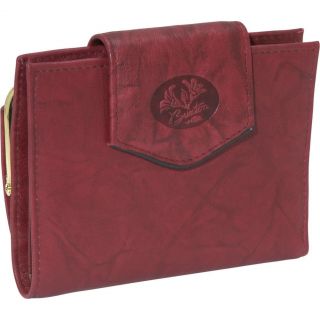 Buxton Burgundy Women Leather Heiress Collection Single Cardex Card Small Wallet
