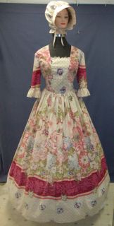 Pioneer Prairie Colonial Southern Belle Civil War Costume Dress Ladies 16 9668